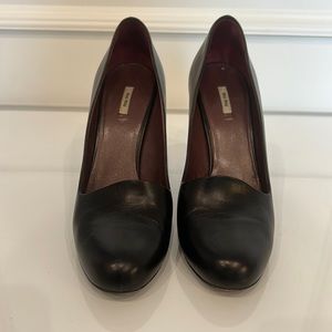 Miu Miu Black Leather Heels